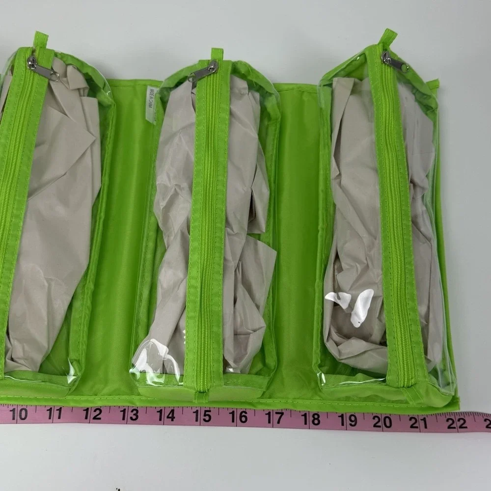 JM Joy Mangano Better Beauty Roll Up Travel Organizer Green NEW NWOT